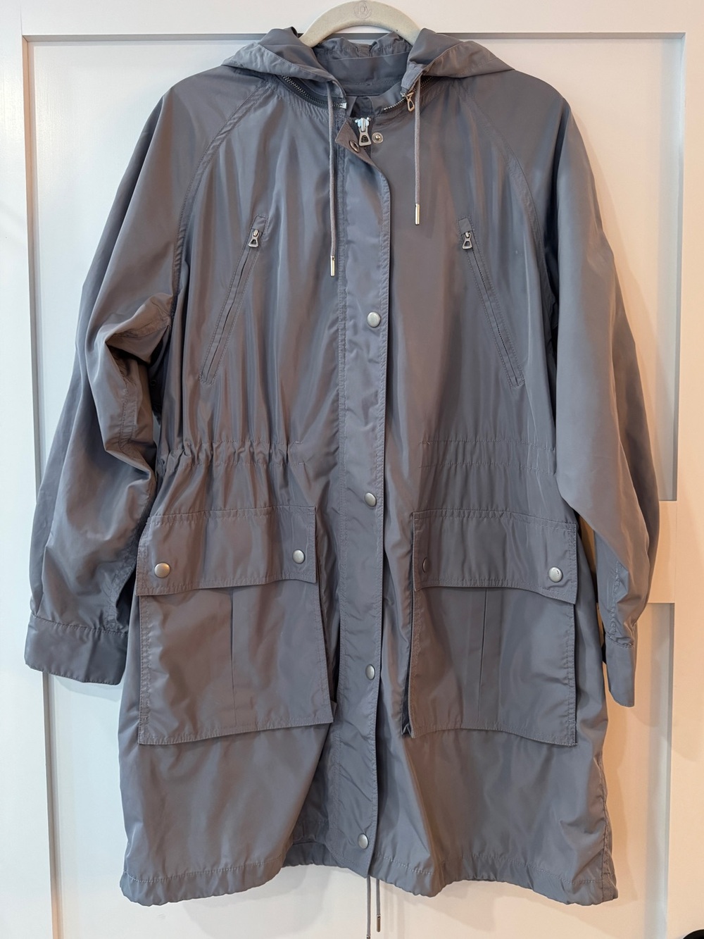 Gap | Women’s Gray Hooded Rain Jacket | Size Small